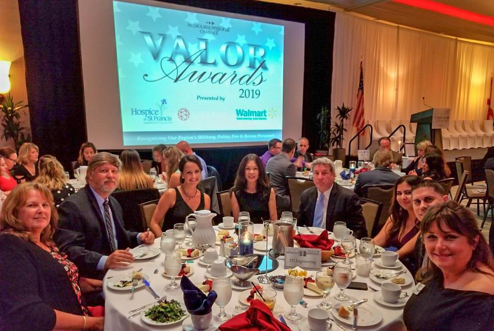 ITI employees at dinner for 2019 Valor Awards